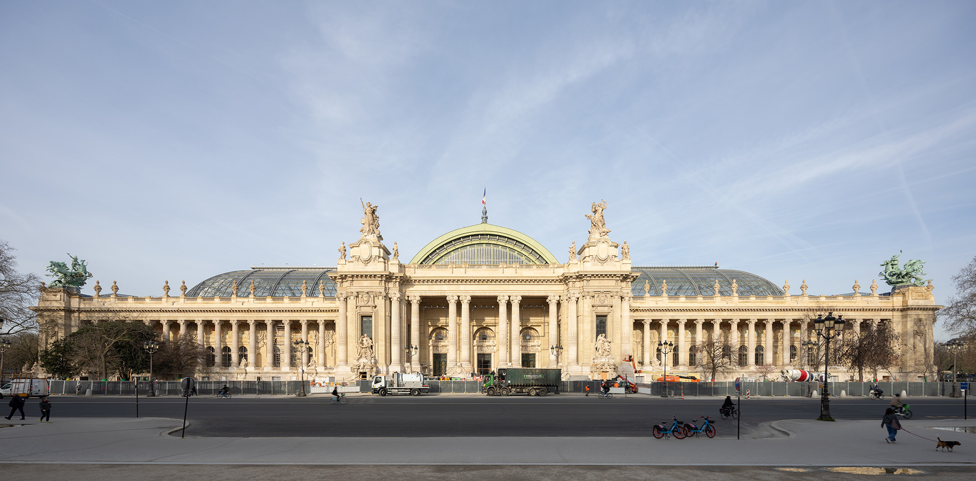 Grand Palais hero exterior with blue skies