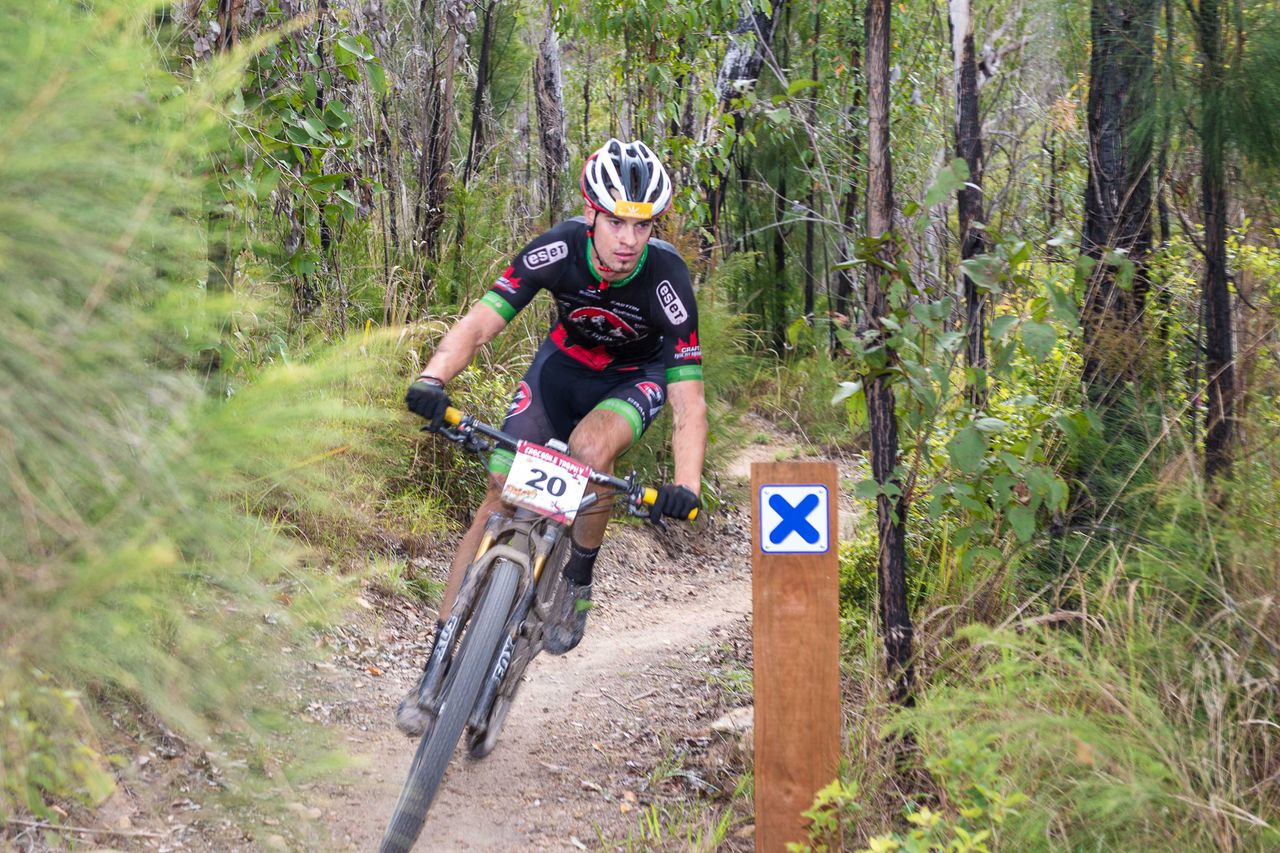 Lukas Islitzer riding to sixth place on today's stage