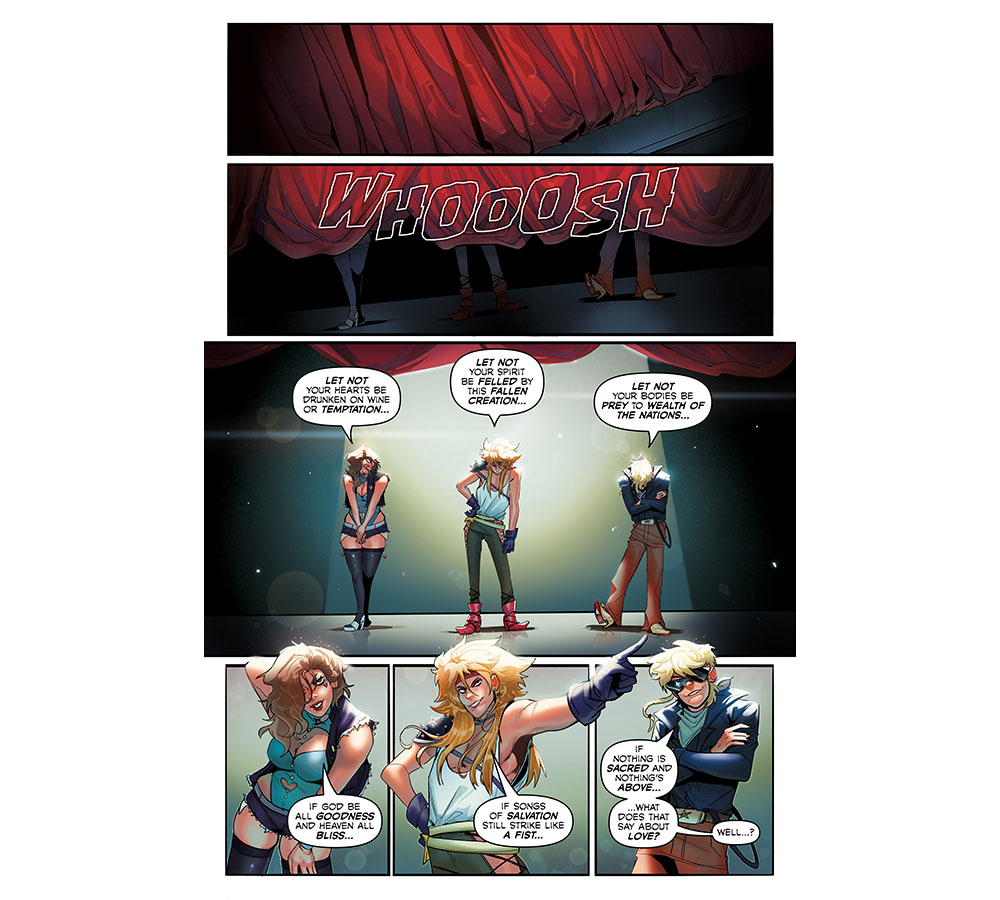 Art from the Rocky Horror Show sequel graphic novel the Bride of Rocky Horror