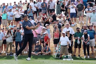 Jordan Spieth hits a driver off the tee