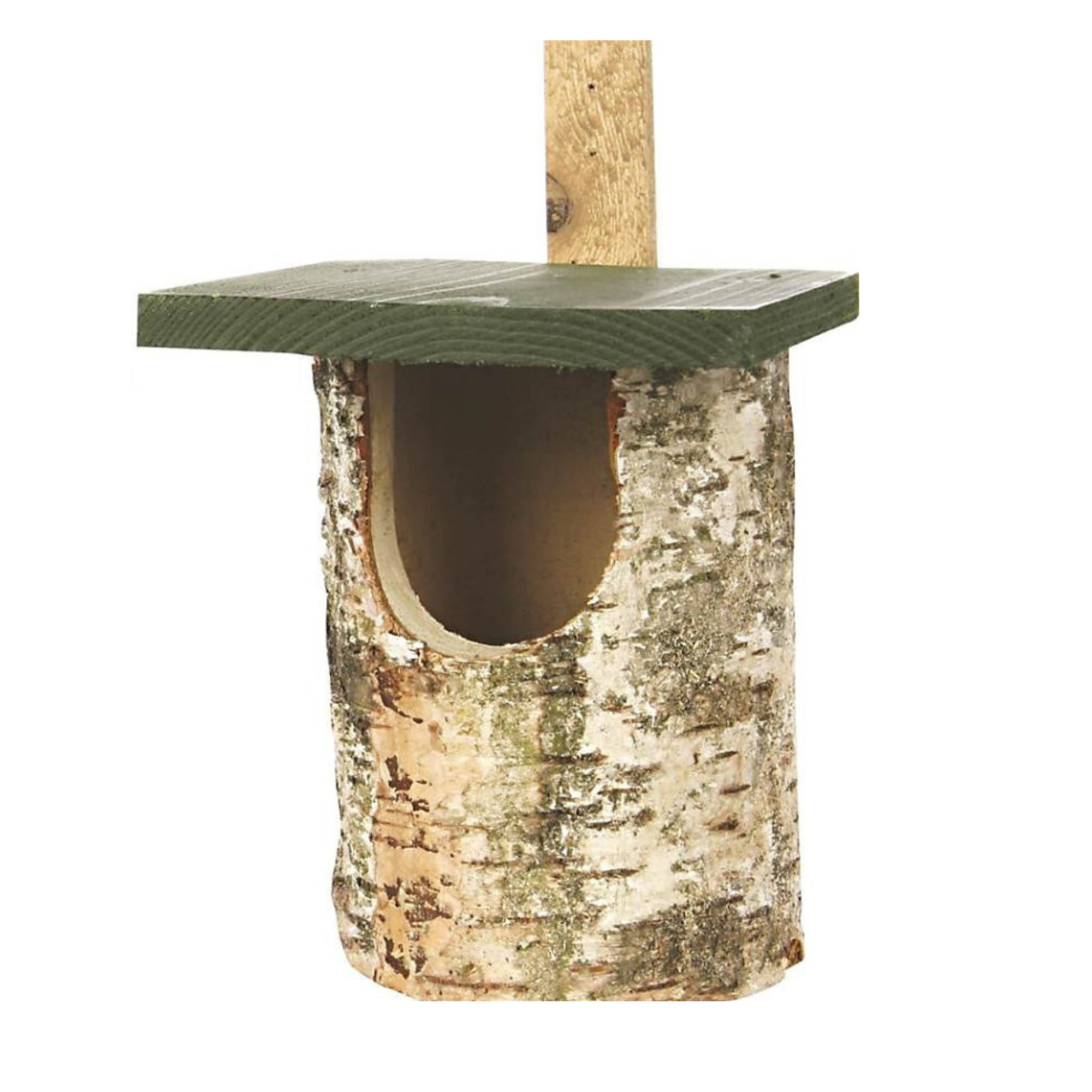 C J Wildlife National Trust Birch Log Nest Box Open