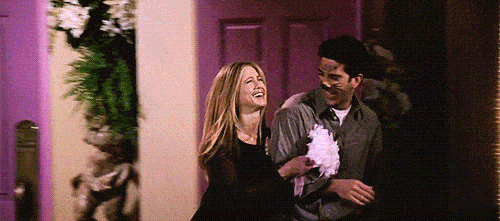 Rachel and Ross laughing