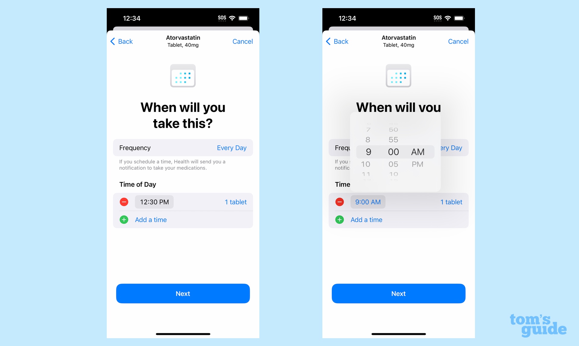 When to set the iOS 16 Health app for medication reminders