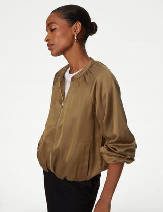 Satin Bomber Jacket