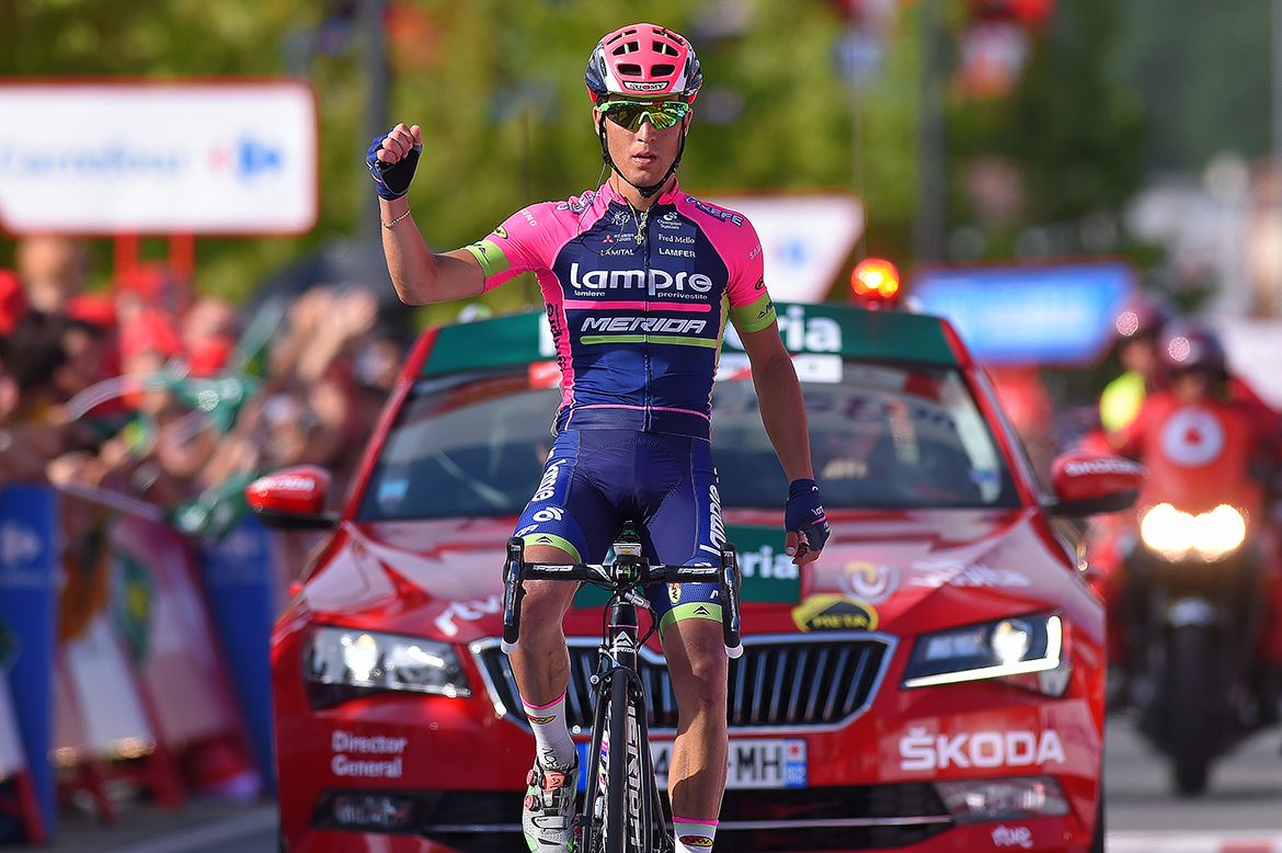 Valerio Conti (Lampre-Merida) wins stage 13 of the Vuelta a Espana