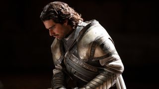 Ser Criston Cole (Fabien Frankel) kneels in House of the Dragon