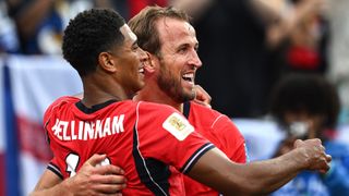 England's Jude Bellingham and Harry Kane celebrating at World Cup 2026