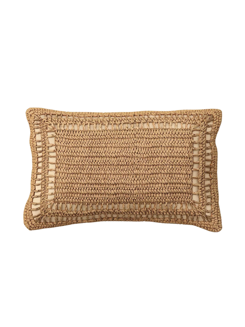 Lumbar Palm Weave Pillow