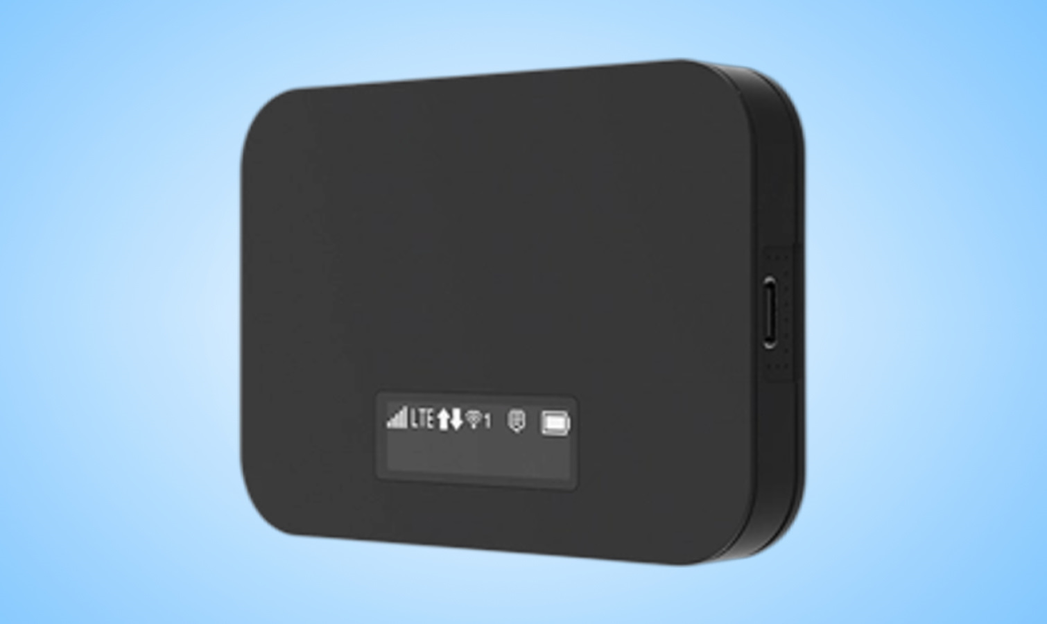 Franklin T10 Mobile Hotspot against blue background.