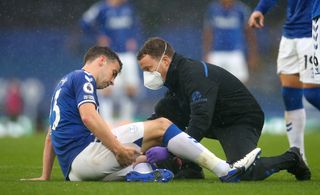 Everton’s Seamus Coleman looks unlikely to feature for Ireland in Slovakia