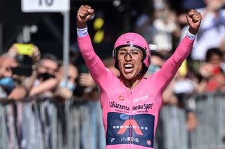 Egan Bernal (Ineos Grenadiers) celebrates the overall victory in the 2021 Giro d'Italia