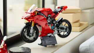 Lego Ducati on a windowsill