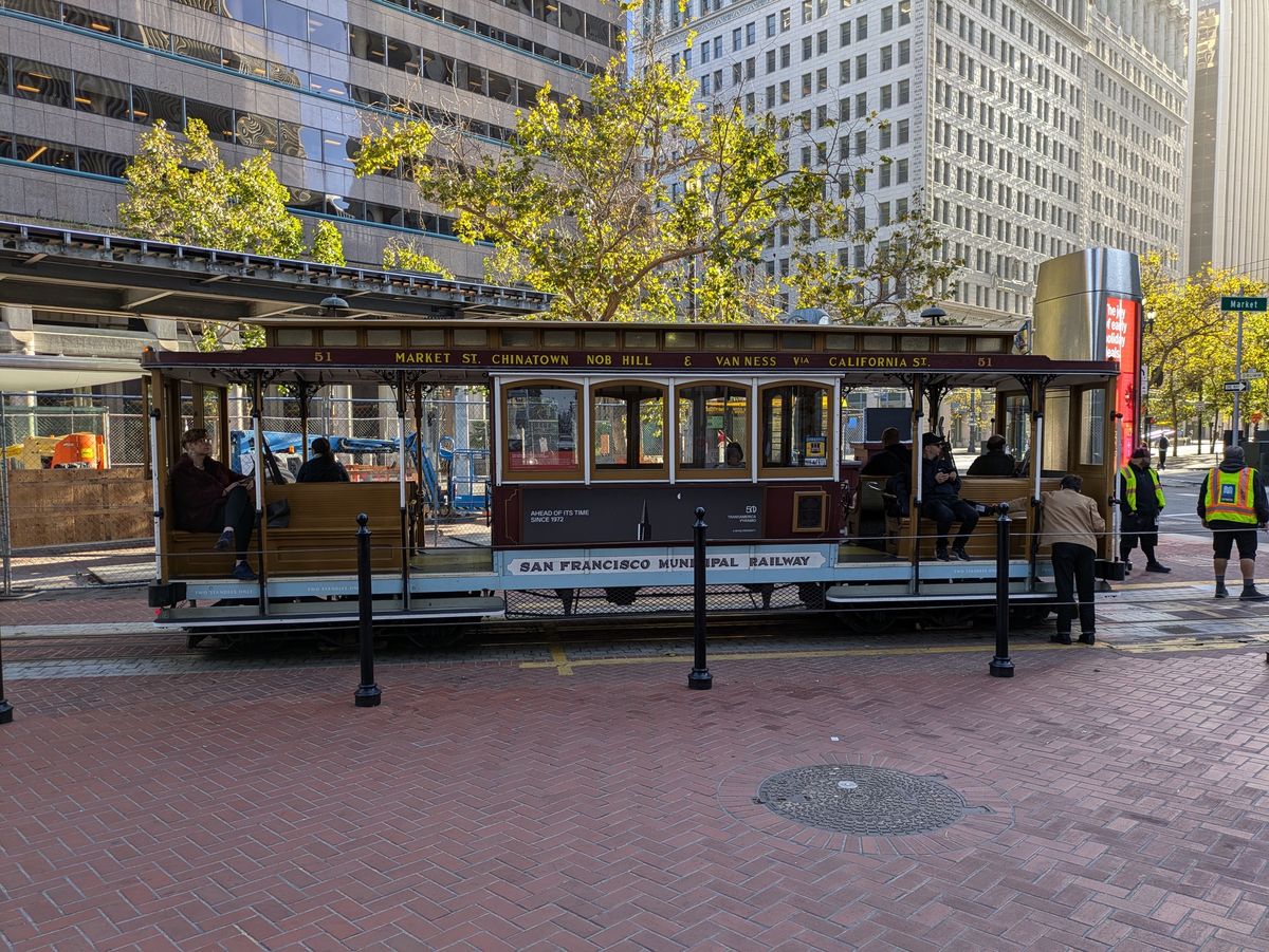 shot of a cable car shot by the Pixel 8a