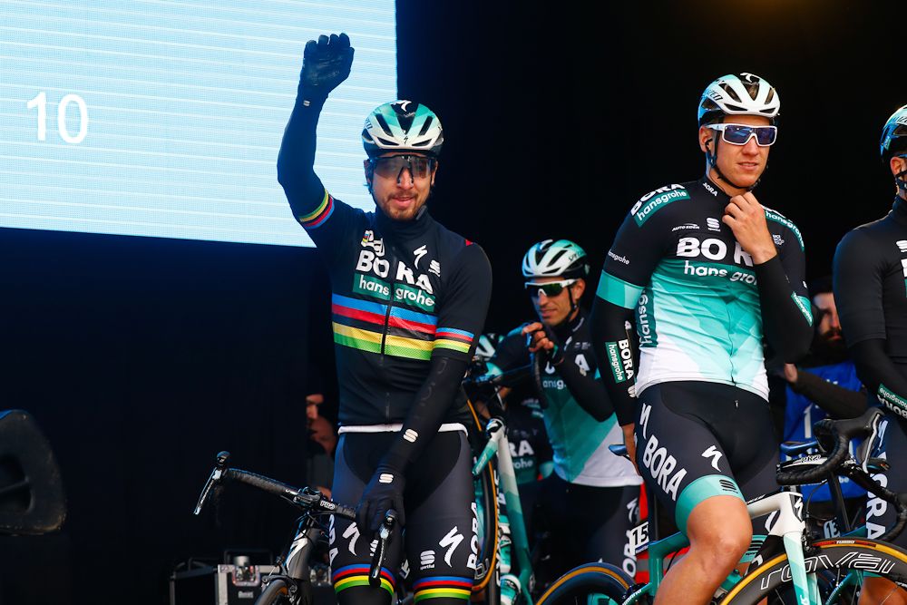 Peter Sagan greets the crowd ahead of E3 Harelbeke