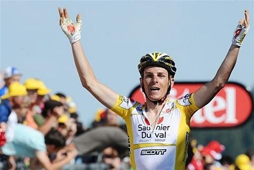 The Italian celebrates his first Tour stage win.