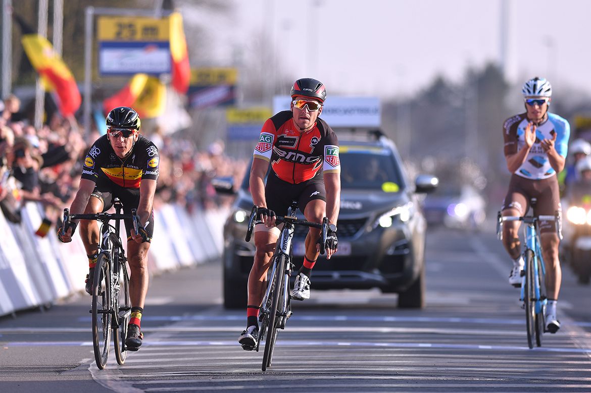 Philippe Gilbert, Greg Van Avemaet and Oliver Naesen