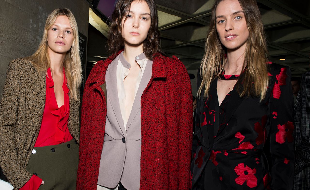 Roland Mouret A/W 2019 London Fashion Week backstage models