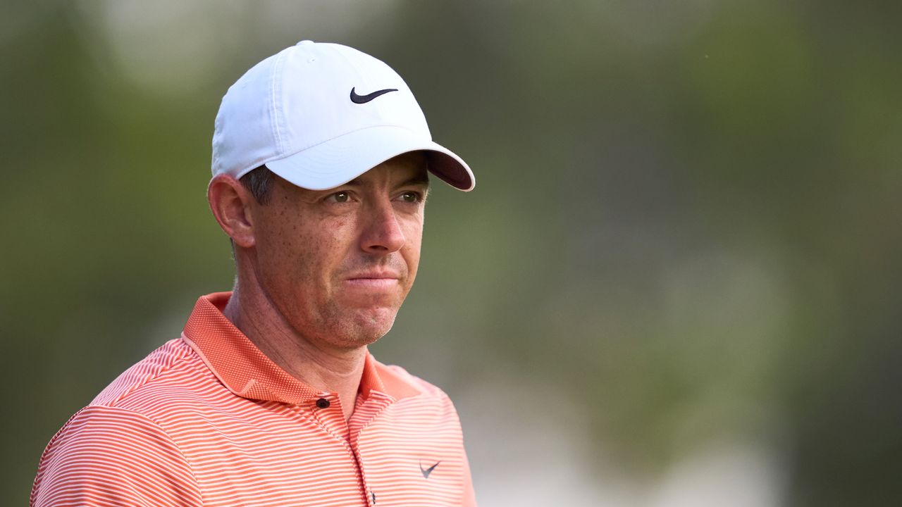 Rory McIlroy looks on during the 2025 Hero Dubai Desert Classic