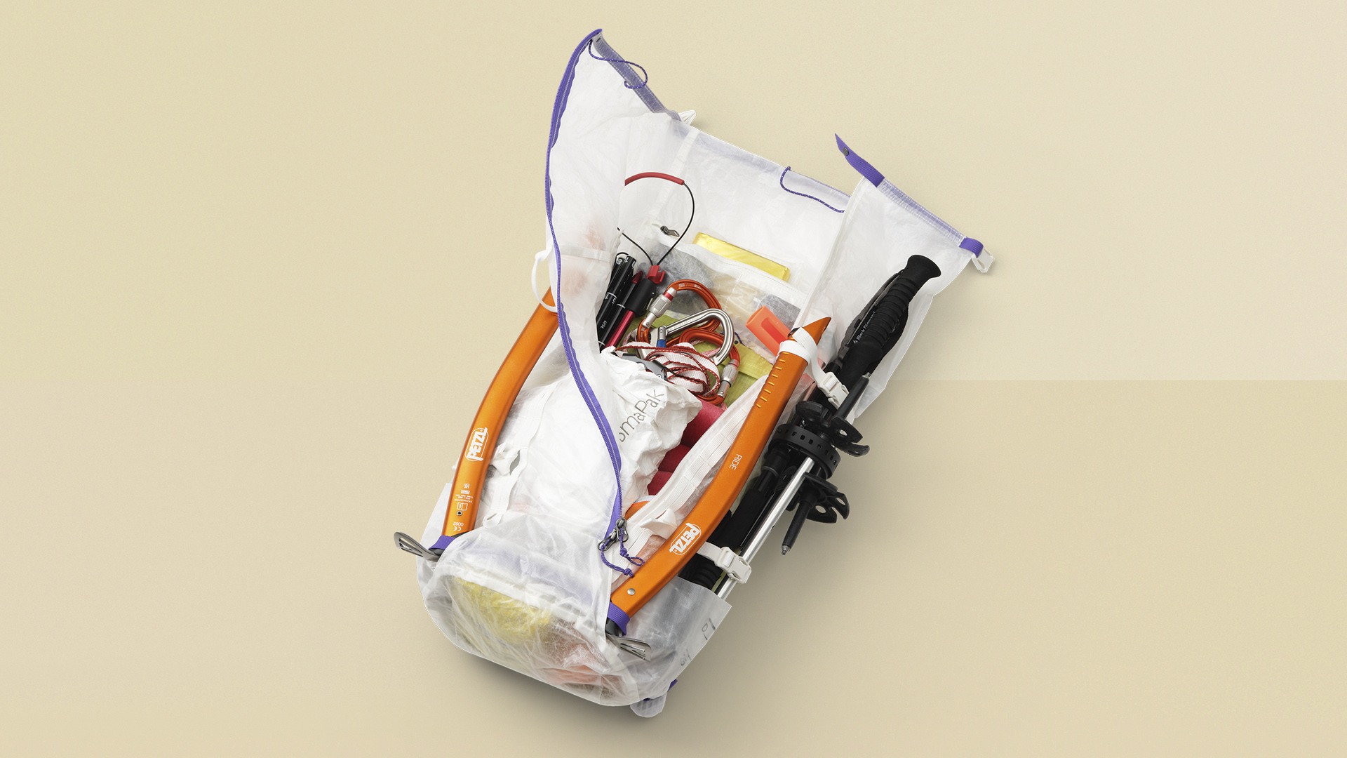 Db Weigh Lighter Backpack against yellow background