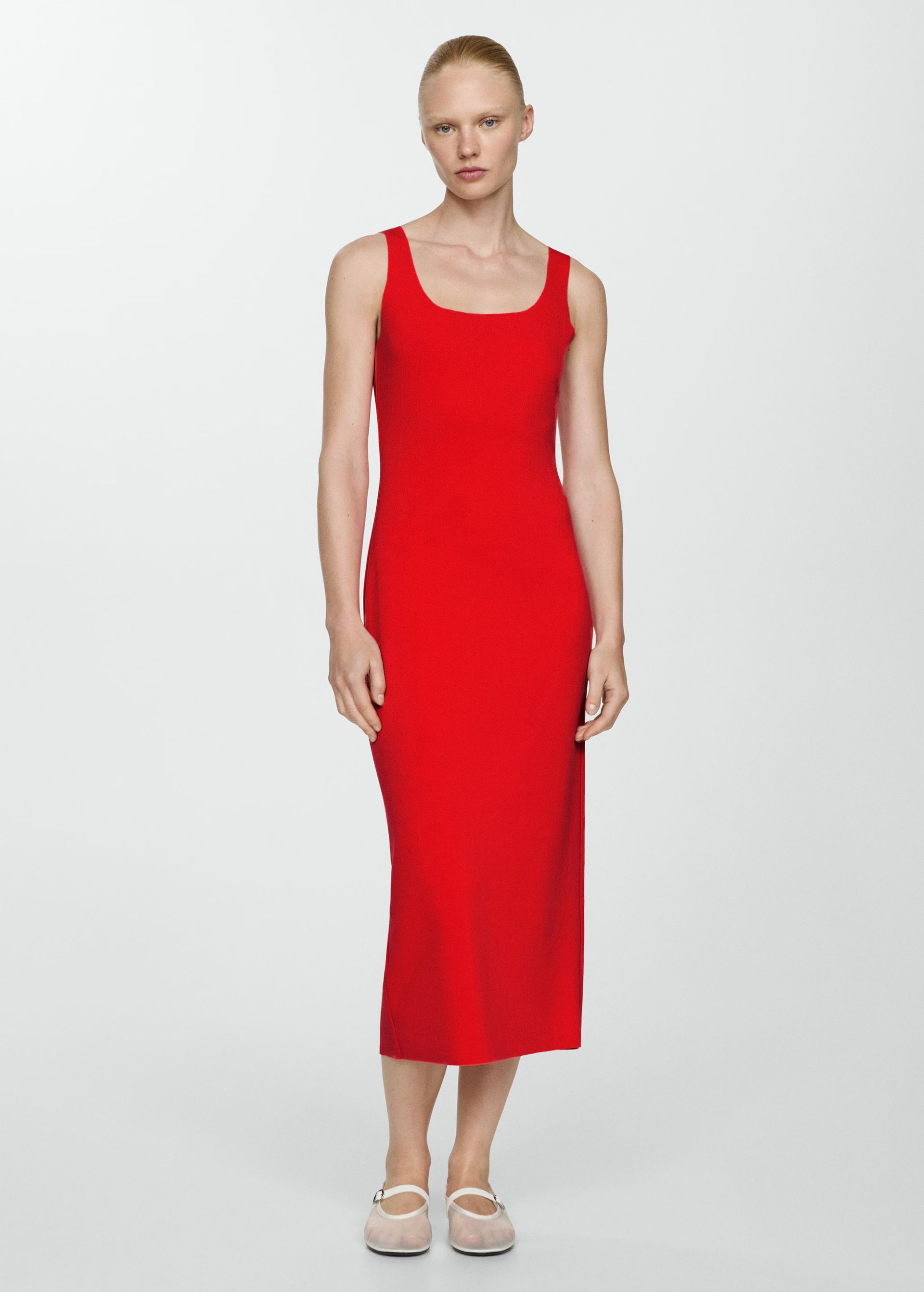 MANGO, Midi-Dress With Straps