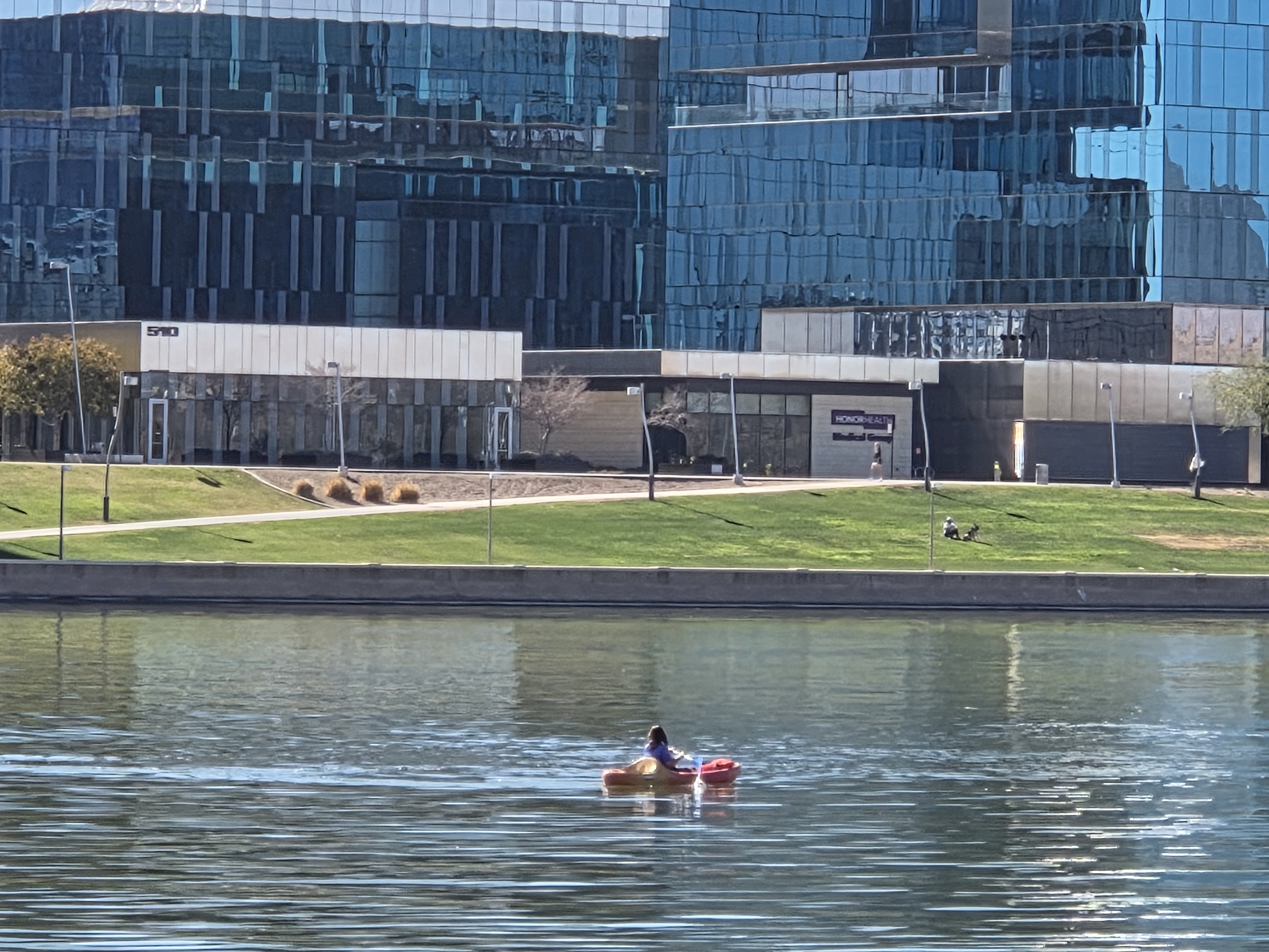 Tempe Town Lake captured at various zoom levels.