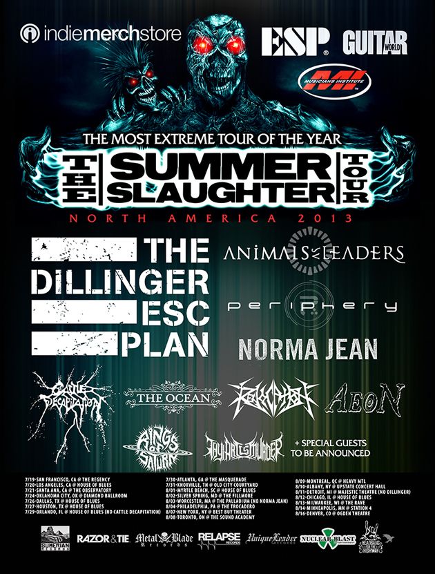 2013 Summer Slaughter Tour Dates Announced | Guitar World