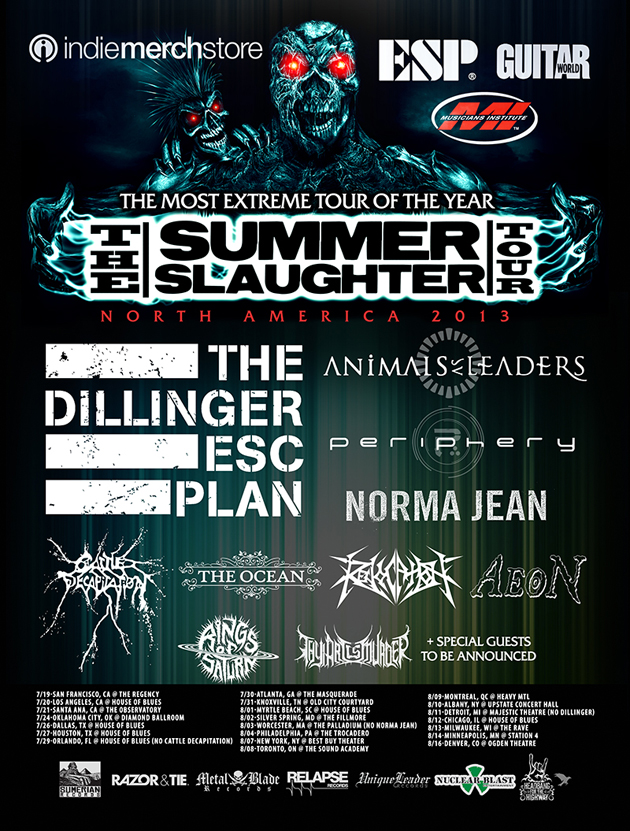 2013 Summer Slaughter Tour Dates Announced | Guitar World