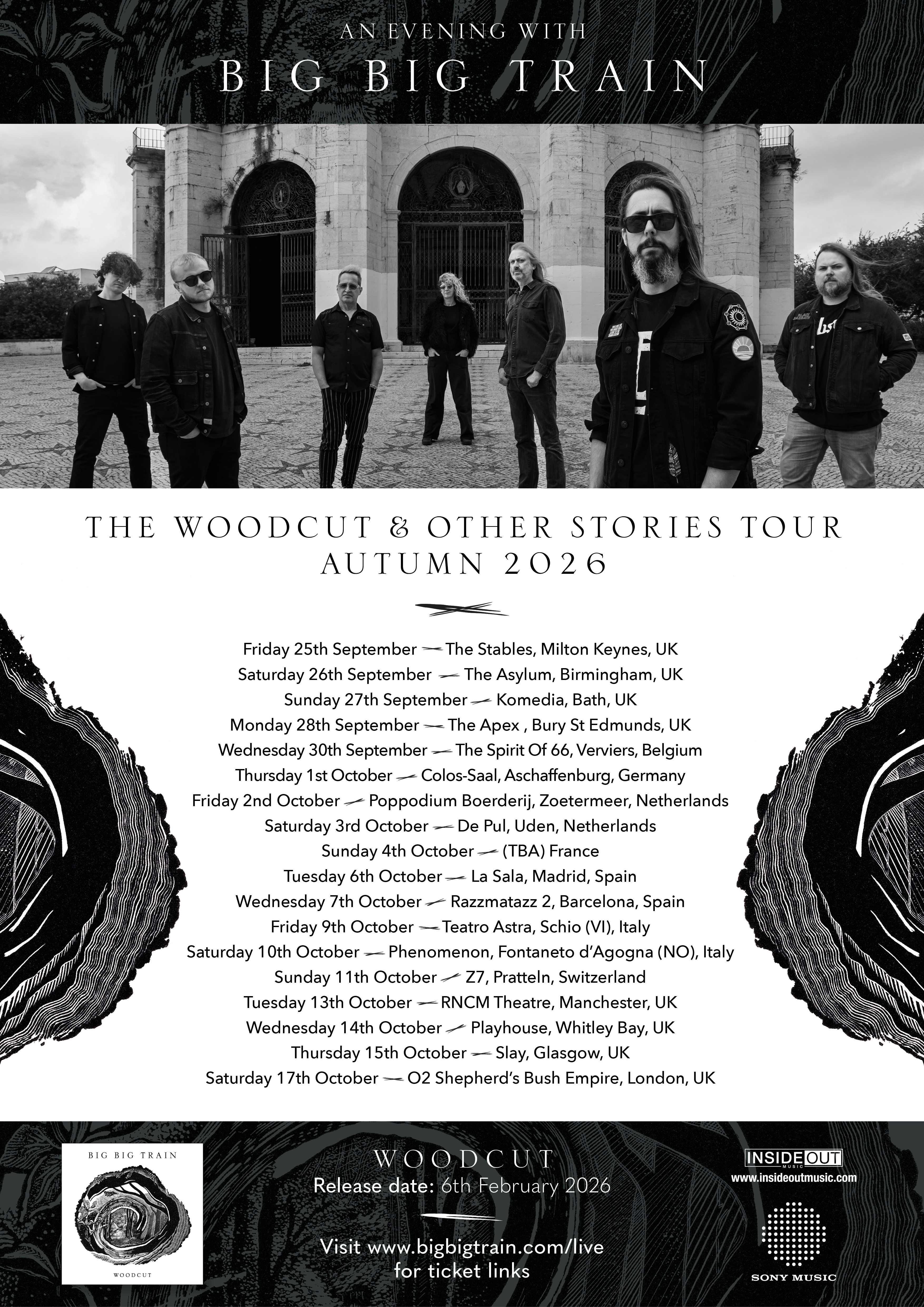 Big Big Train 2026 tour poster