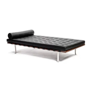 black tufted modern daybed