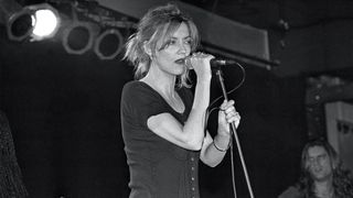 Singer Sass Jordan is shown performing on stage during a &ldquo;live" concert appearance on May 8, 1994 in New Britain, Connecticut. 