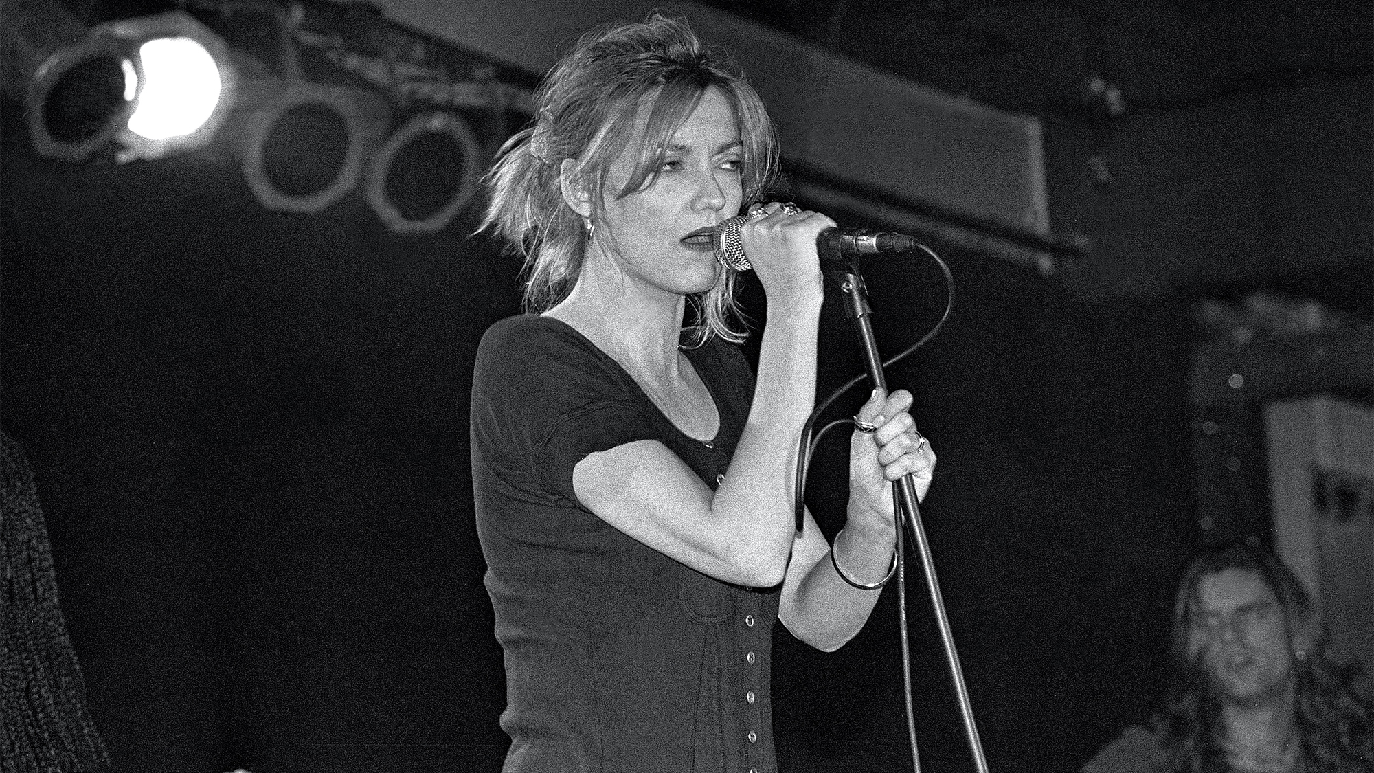 Singer Sass Jordan is shown performing on stage during a &ldquo;live" concert appearance on May 8, 1994 in New Britain, Connecticut. 