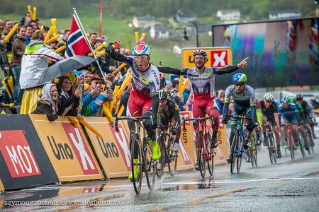 Alexander Kristoff (Katusha) wins stage 1 of Tour des Fjords