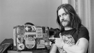 Lemmy backstage at Newcastle Town Hall, March 1982