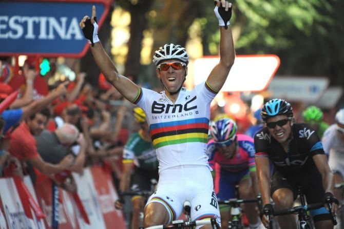 Philippe Gilbert (BMC) won for the first time this season at the conclusion of stage 12 in the Vuelta