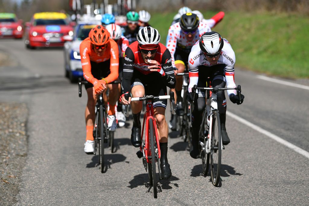 Julien Bernard (Trek-Segafredo) leads the breakaway