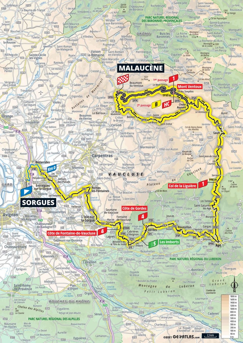 Tour de France 2021 stage 11 profile map