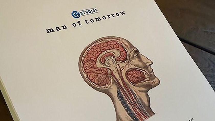 A screenshot of the front page of the second draft for James Gunn&#039;s Man of Tomorrow movie