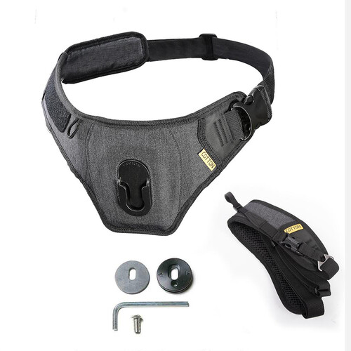 Cotton Carrier SlingBelt and accessories on white background