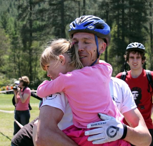 Garth Weinberg receives congratulations from his family.