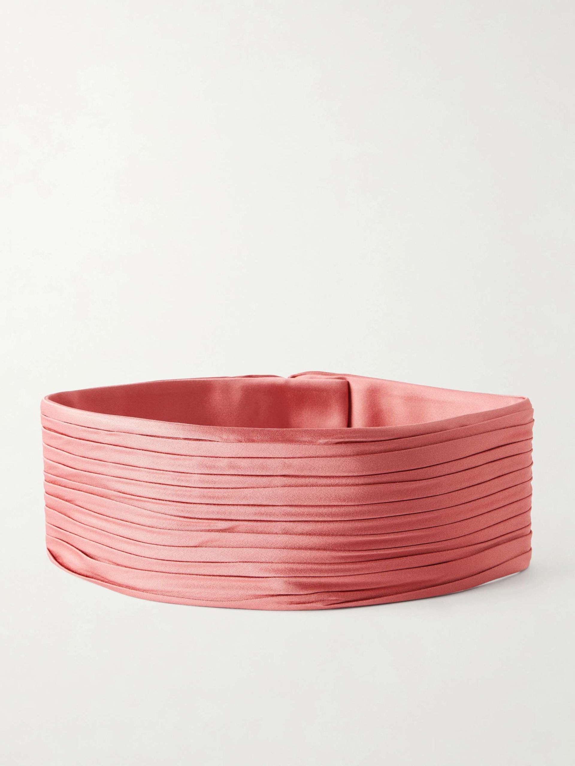 Plissé Satin Belt