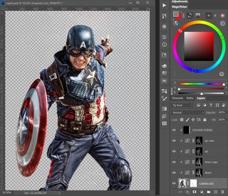 Cut out of captain america