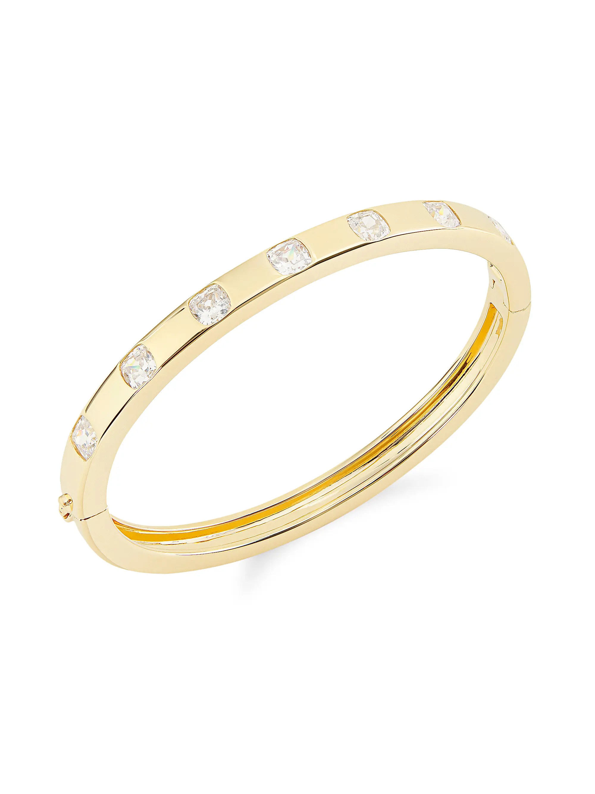 Jolene 18k-Gold-Plated &amp;amp; Cubic Zirconia Bangle