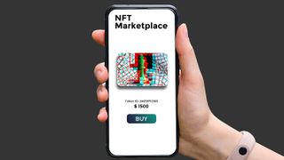 Best nft apps for iPhone: photo of an iPhone with an NFT