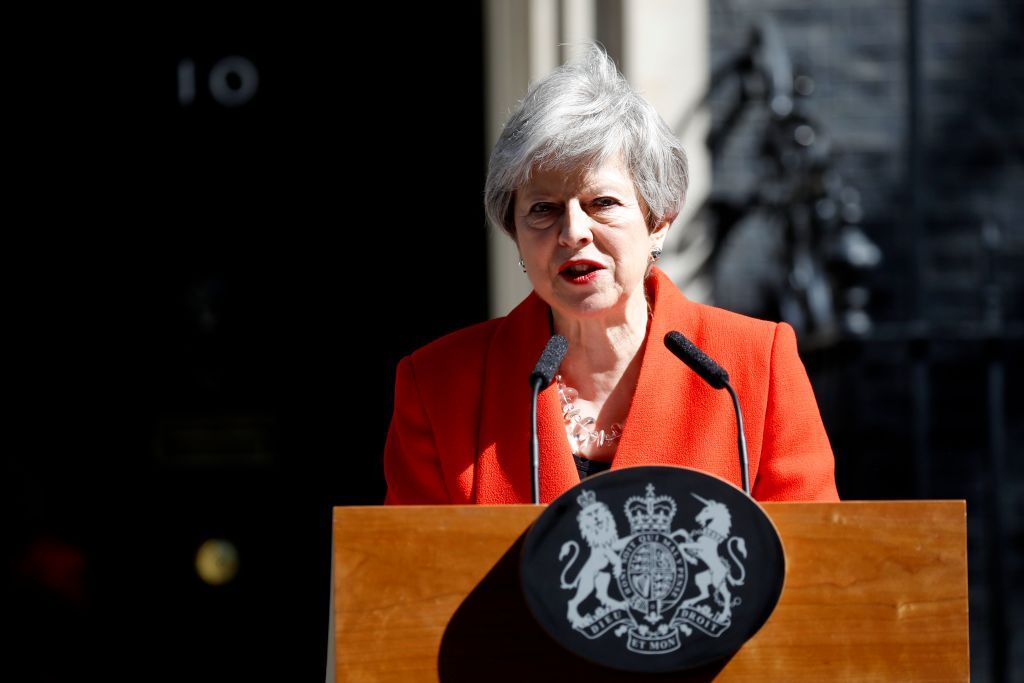 British Prime Minister Theresa May announces her resignation