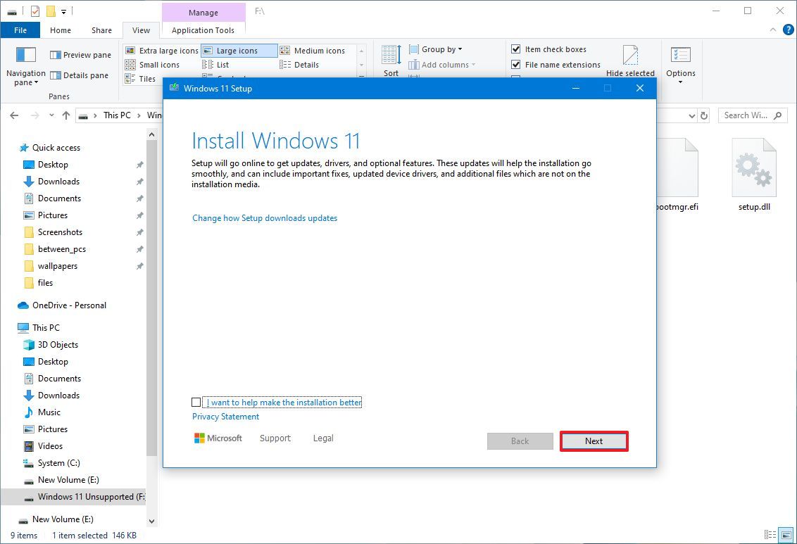Windows 11 upgrade unsupported setup