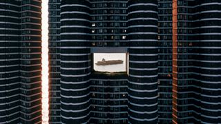 Stunning drone image of container ship passing Hong Kong's "dragon gate" could win top photography prize