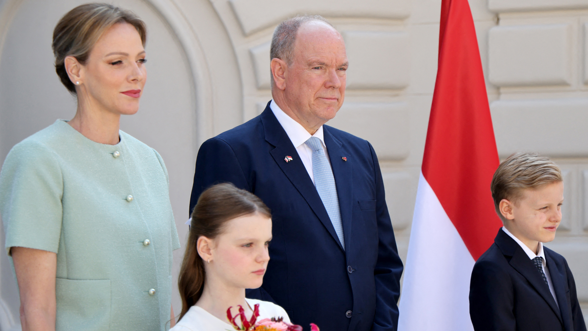 Princess Charlene and Prince Albert with their twins, Princess Gabriella and Prince Jacques