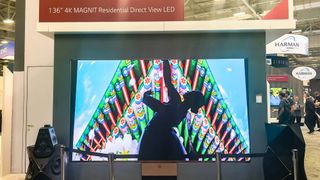 The LG Magnit MicroLED TV on the CEDIA 2022 show floor.