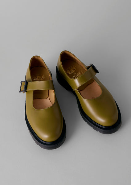 Solovair Mary Jane Shoes | Olive Oil
