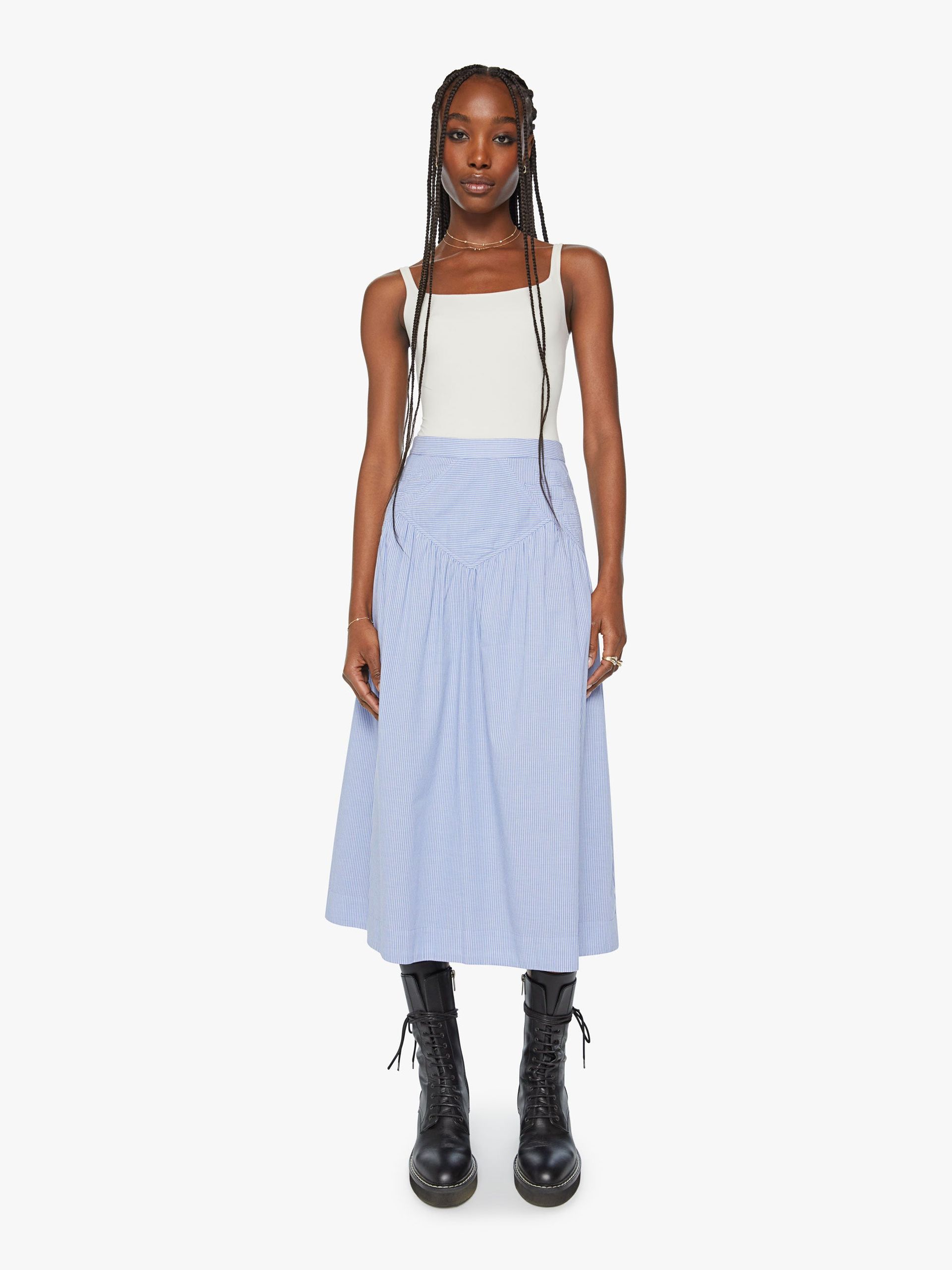 The Sunday Stroll Skirt - Chalet Stripe